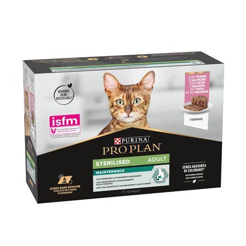 Pro Plan Kat Multipack Gesteriliseerd Zalm & Tonijn (Zakjes)