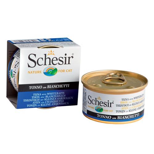 Schesir Kat Tonijn en Kleine Ansjovis in Gelei (Blik)