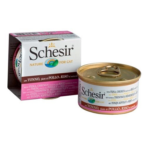 Schesir Kat Tonijn met Kip en Rijst (blik)