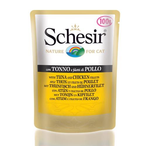 Schesir Kat Tonijn en Kip in Gelei (Zakjes)