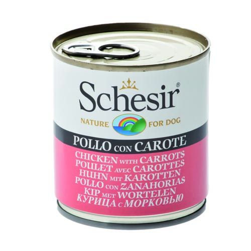 Schesir Hond Kip & Wortel (blik)
