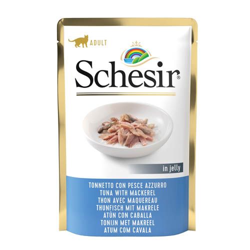 Schesir Kat Tonijn met Makreel (Zakjes)