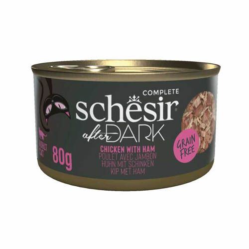 Schesir Kat After Dark Kipfilets met Ham (blik)