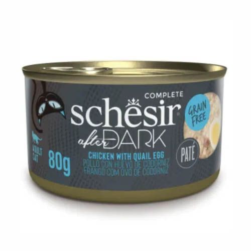 Schesir Kat After Dark Kip Paté met Kwartelei (Blik)