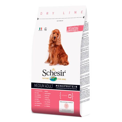 Schesir Medium Volwassen Hond Ham
