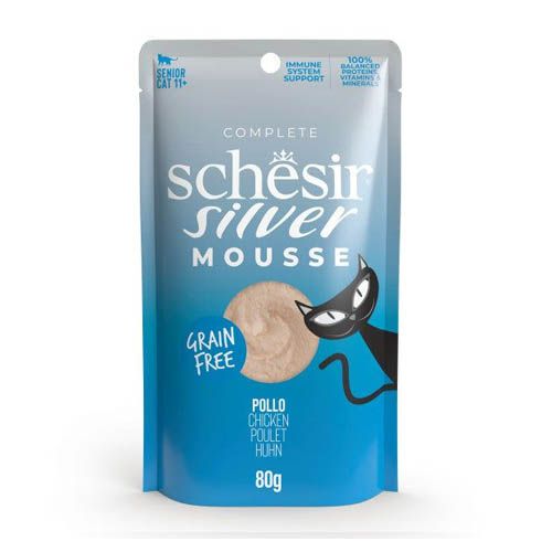 Schesir Kat Zilver Kippenmousse (Zakjes)
