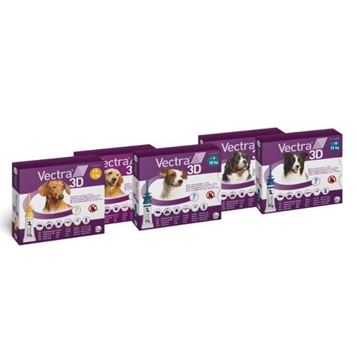 Vectra 3D ontwormingsmiddel voor honden (3 pipetten)