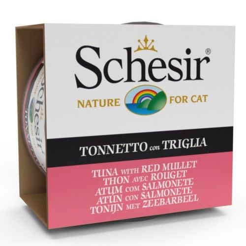 Schesir Kat Tonijn met Rode Mul in Gelei 85 gr x 14