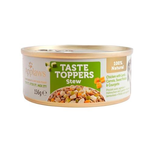 Applaws Dog Taste Toppers Stoofschotel van kip en lam met groenten (blik) 156 g x 12