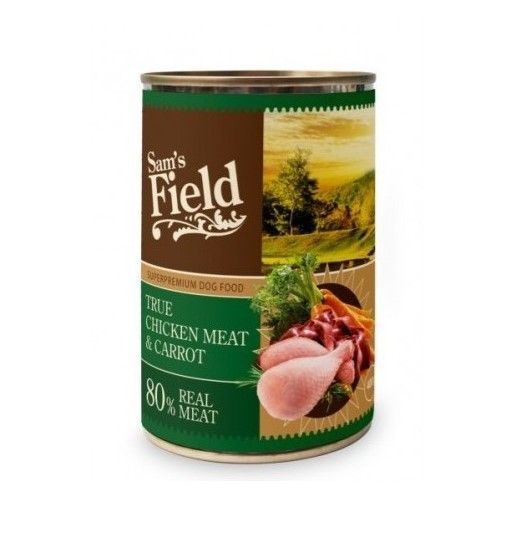 Sam´s Field True Meat Kip & Wortel (blik) - 6 x 400 gram