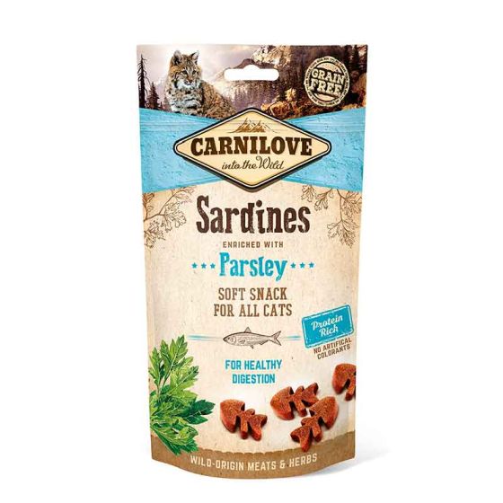Carnilove Feline Sardientjes & Peterselie Snack 12 x 50 g