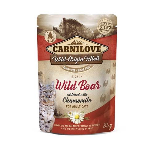 Carnilove Kat Wild Zwijn (Zakjes) - 24 x 85 gram