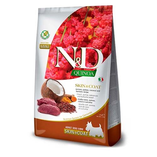 Farmina N&D Graanvrije Quinoa Huid & Vacht Venison Mini 2,5 Kg