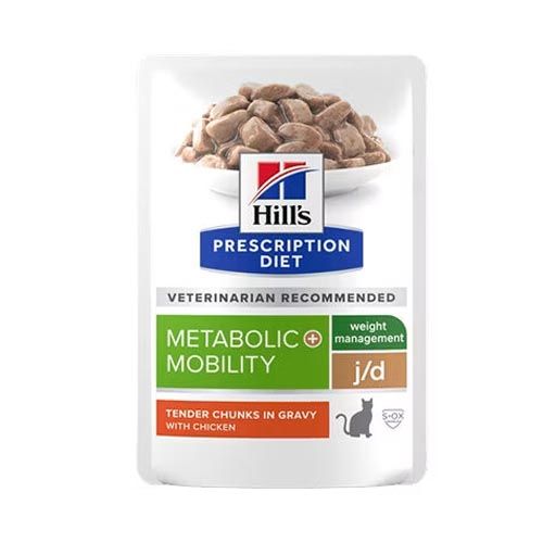 Hill's Prescription Diet Feline Metabolic + Mobility (Zakjes) - 85 gr x 12