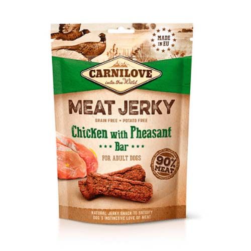 Carnilove Jerky Snacks Kip & Fazant repen - 12 x 100 gram