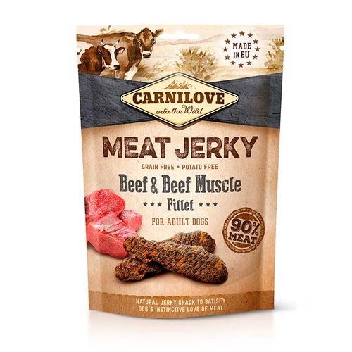 Carnilove Jerky Snacks Rund & Runderbiefstuk - 12 x 100 gram