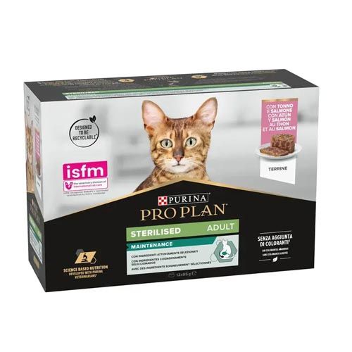 Pro Plan Kat Multipack Gesteriliseerd Zalm & Kip (Zakjes)