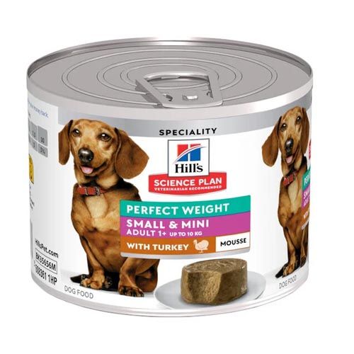 Hill´s Science Plan Adult Small & Mini Perfect Weight Kalkoen Mousse (Blik)