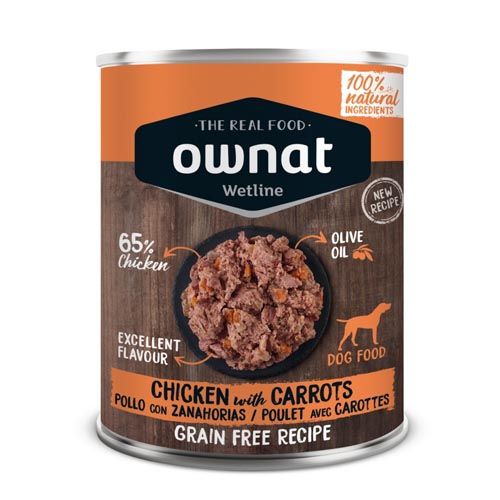 Ownat Wetline Hond Kip & Wortel (blik) 12 x 395 g